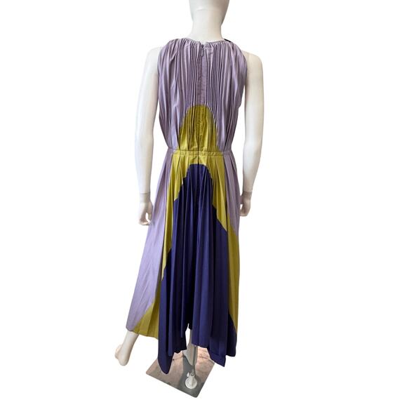 BIBHU MOHAPATRA Collective Purple Pleated Panel Casual Dress Size 6 - Picture 5 of 8